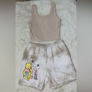 Two Piece Outfit Disney Winnie the Pooh Beige Apparel